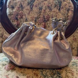 Y2K Metallic Pink Juicy Couture Leather Bag Purse